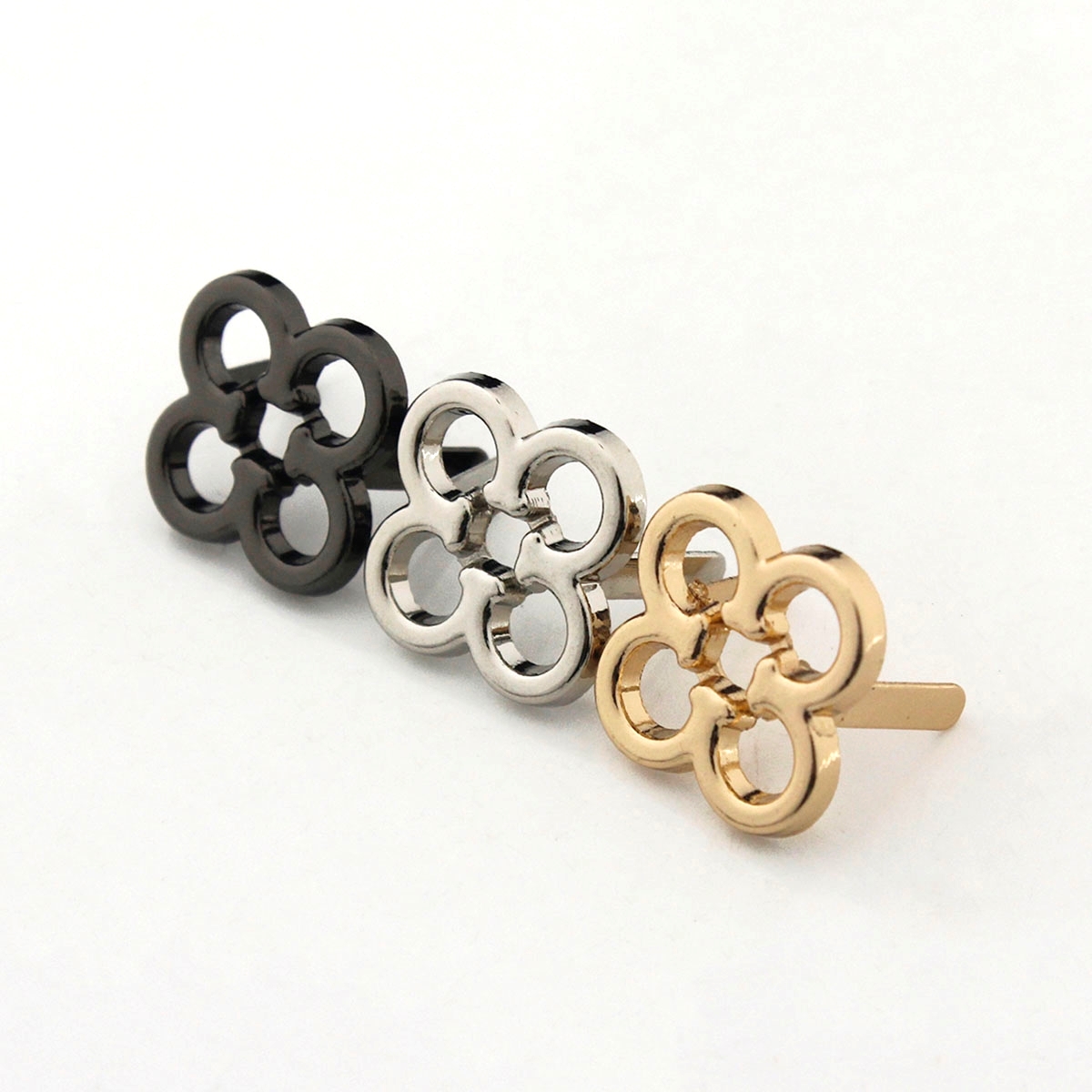 Resin Art Ring - 2pcs Metal Flower Shape Decorated Buckle