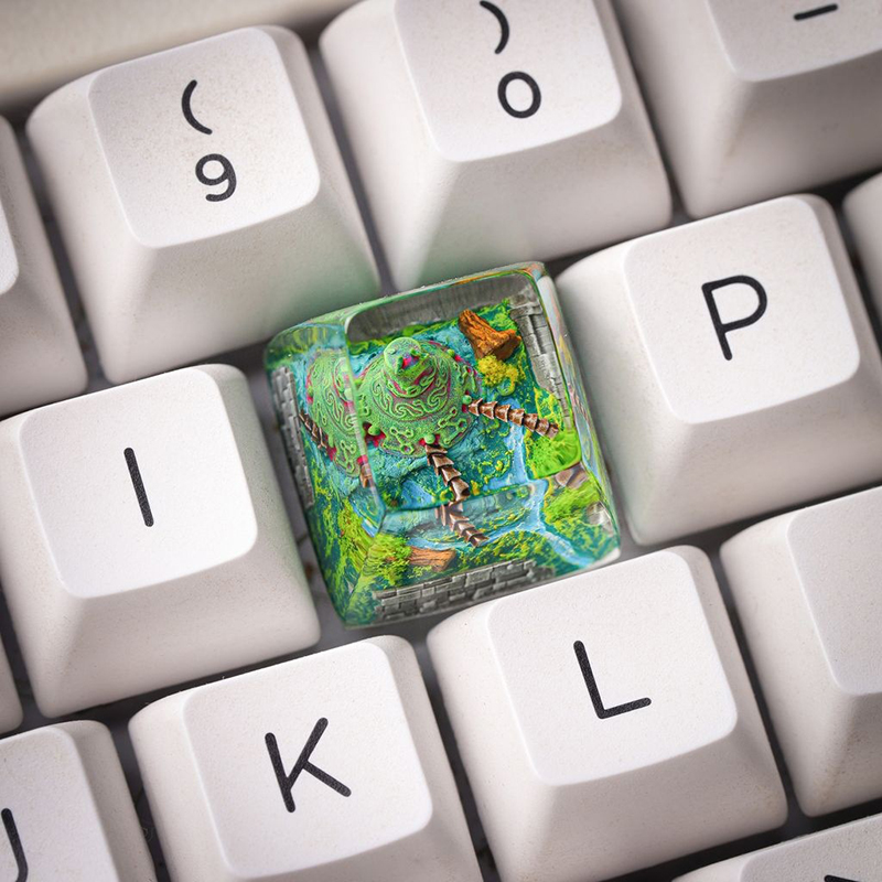 Resin Art And Decor - Organism Resin Keycap Creactive Art Keyboard