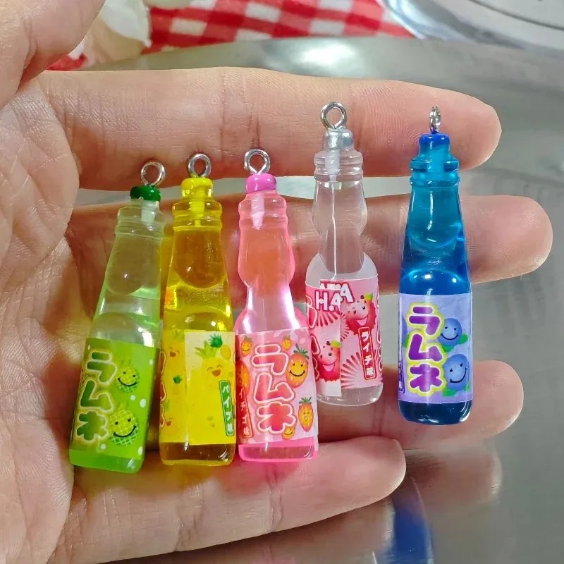 Resin Art Notes - 10Pcs Tiny Soda Bottle Resin Charms