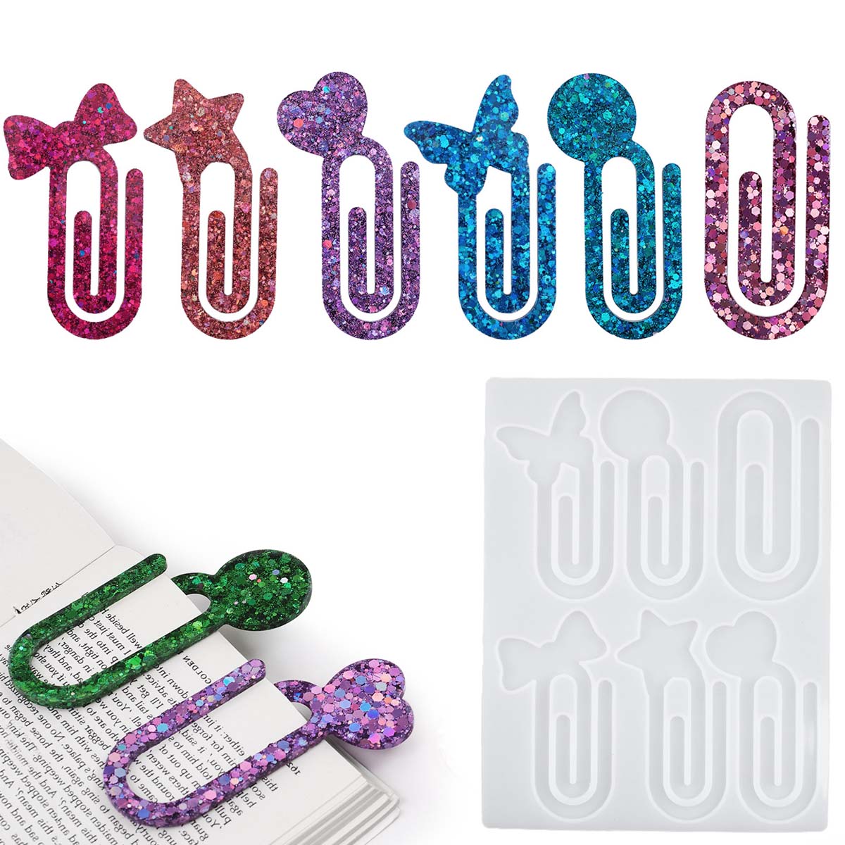 Resin Art Stone - Crystal Epoxy Resin Mold DIY Paperclip