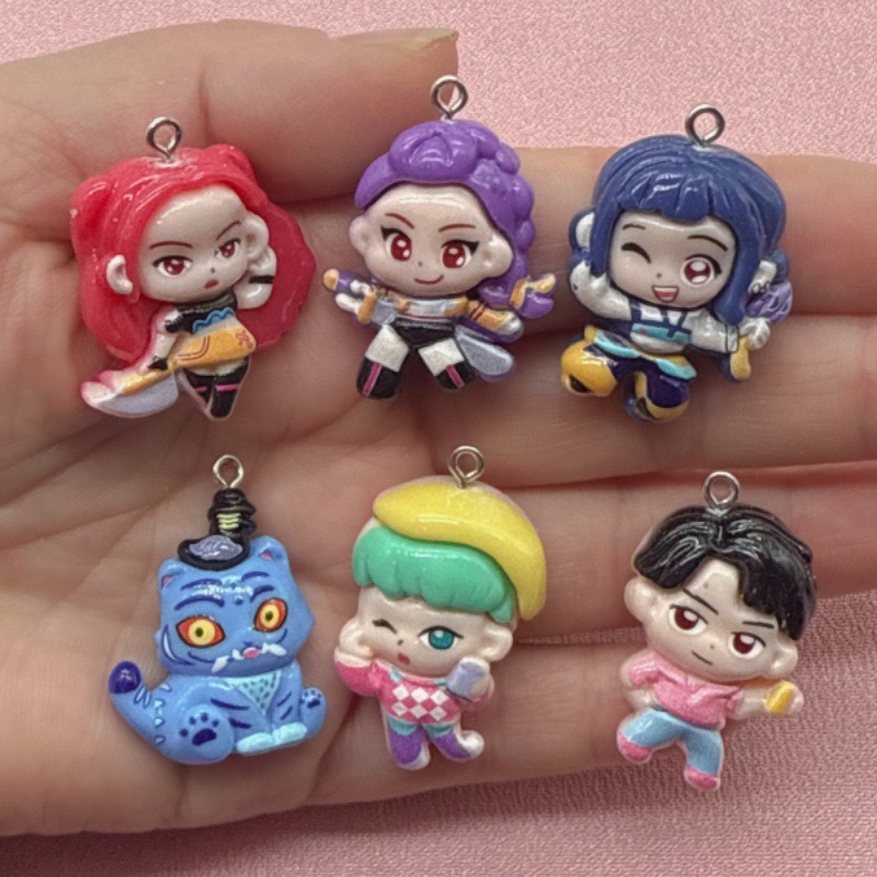 Resin Art Notes - 10pcs resin cartoon pendant, DIY jewelry