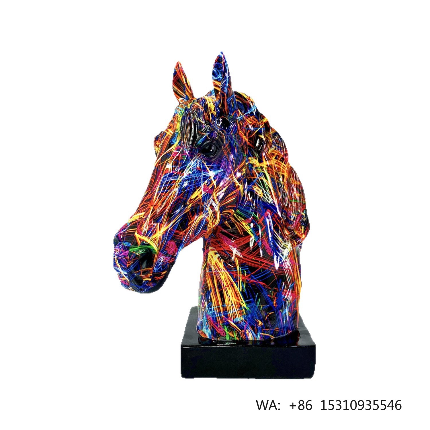 Resin Art And Decor - Creative Resin Horse Head Ornaments Office