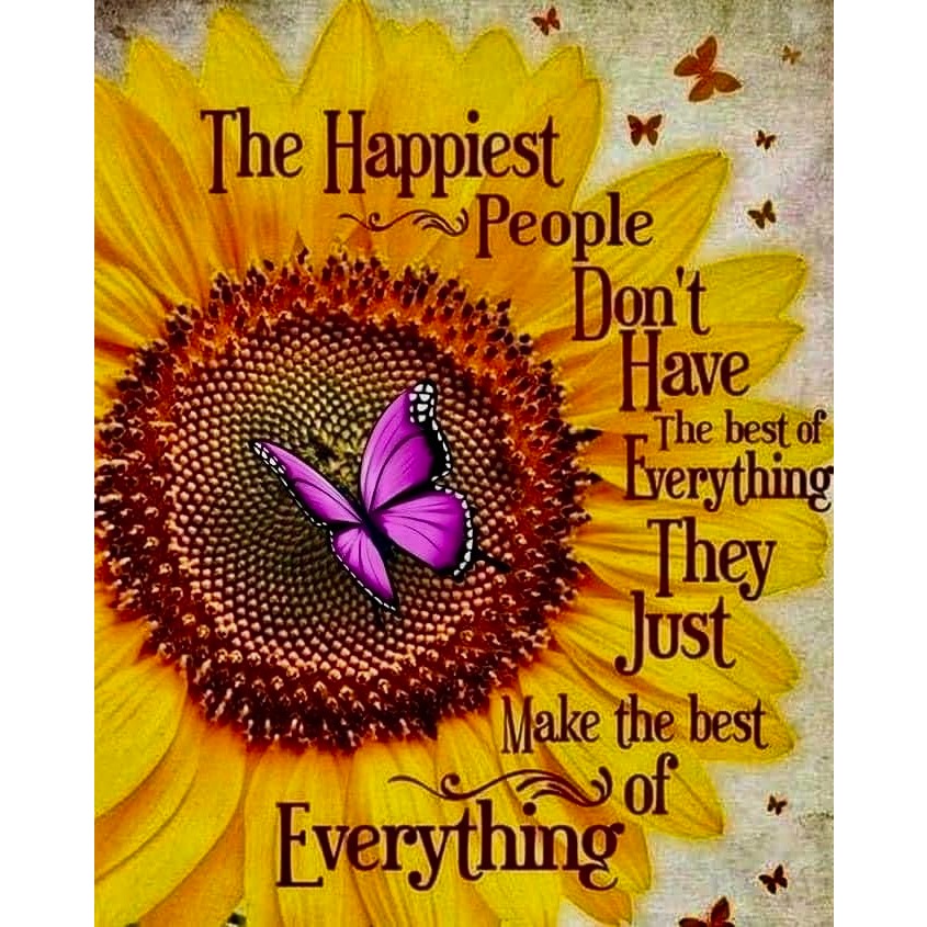 Resin Art Quotes - DIY Diamond Painting Rustic Sunflower Wall