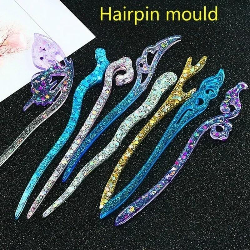 Resin Art Notes - New Transparent Hairpin Silicone Special Mould