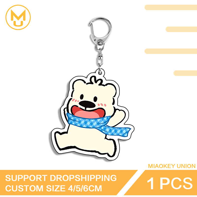 Cute Run Bear Eye Catching Edg - Resin Art Keychain Design review and price