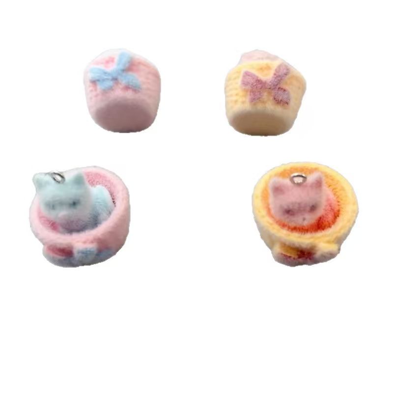 4pcs 3D plush resin cat pendan - Resin Art Notes review and price