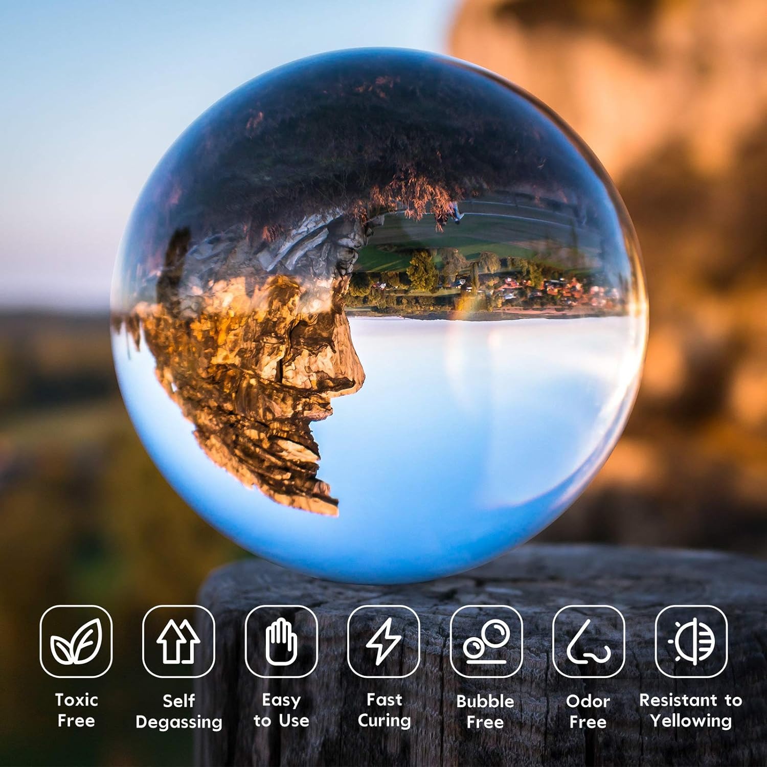 300g UV Resin Clear,Hard,Upgra - Resin Art Stone review and price