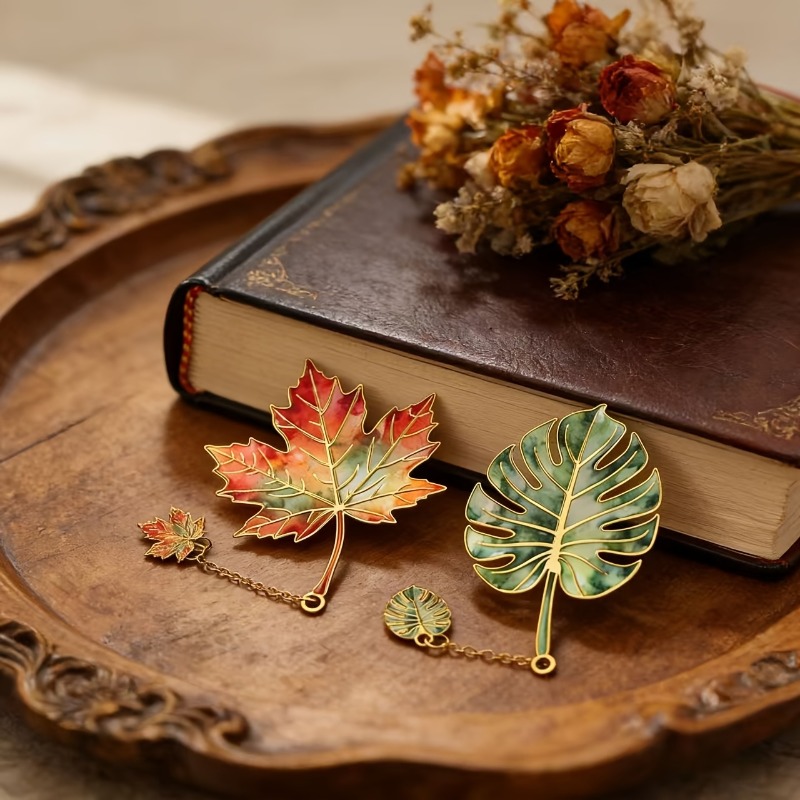 1 Pcs Vintage Leaf Bookmark Wi - Resin Art Bookmark review and price