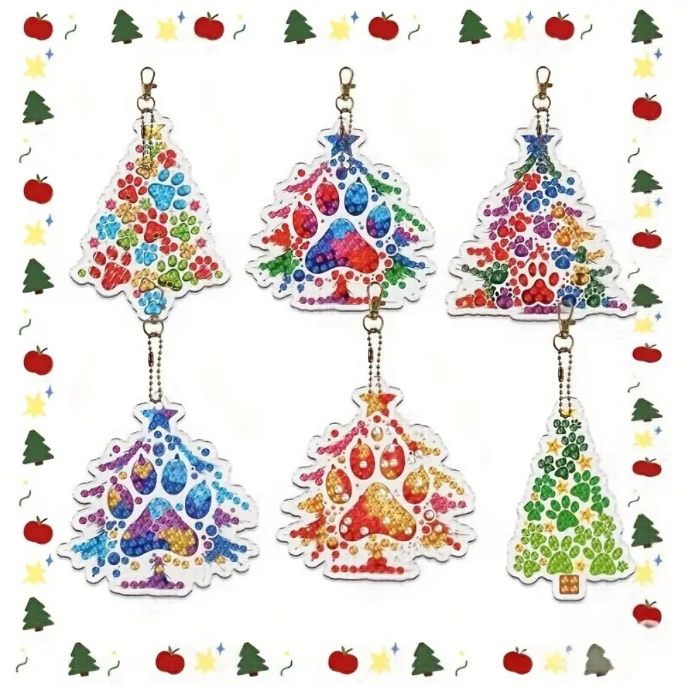 6pcs/Set DIY Christmas Tree Pa - Resin Art Bookmark review and price