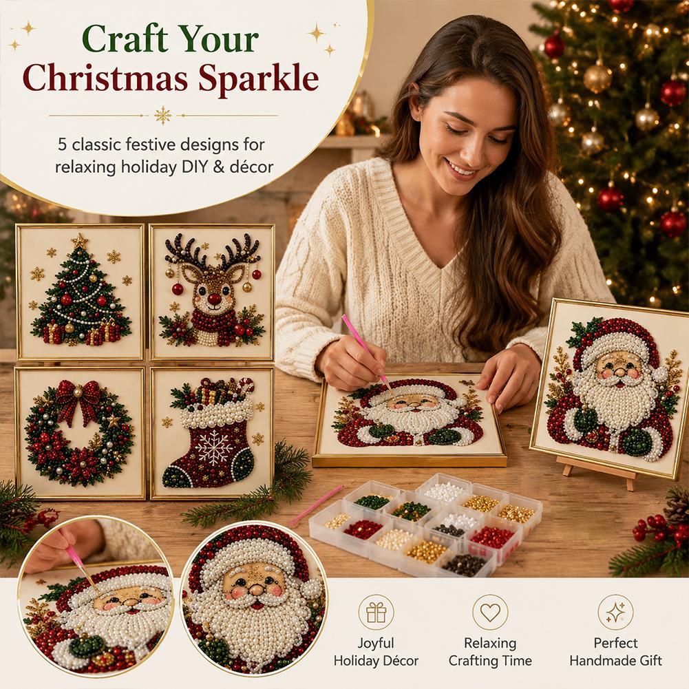Christmas Santa Claus Pearl Ar - Resin Art Wall Decor review and price