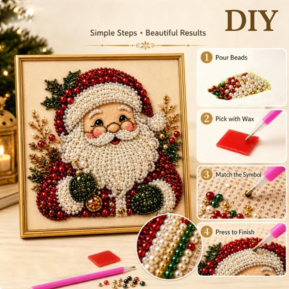 Christmas Santa Claus Pearl Ar - Resin Art Wall Decor review and price