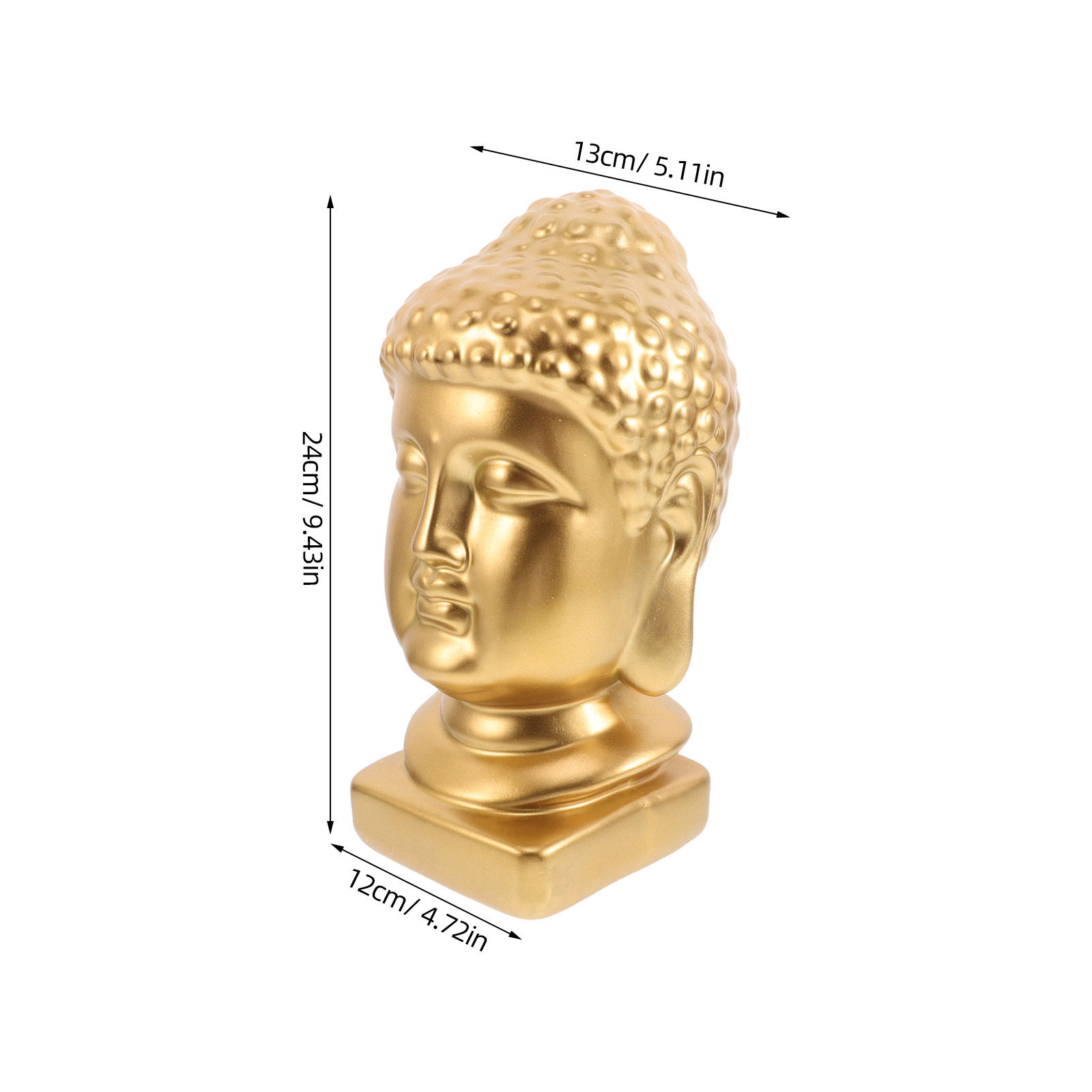 Resin Buddha Head Art Statue E - Resin Art And Decor review and price