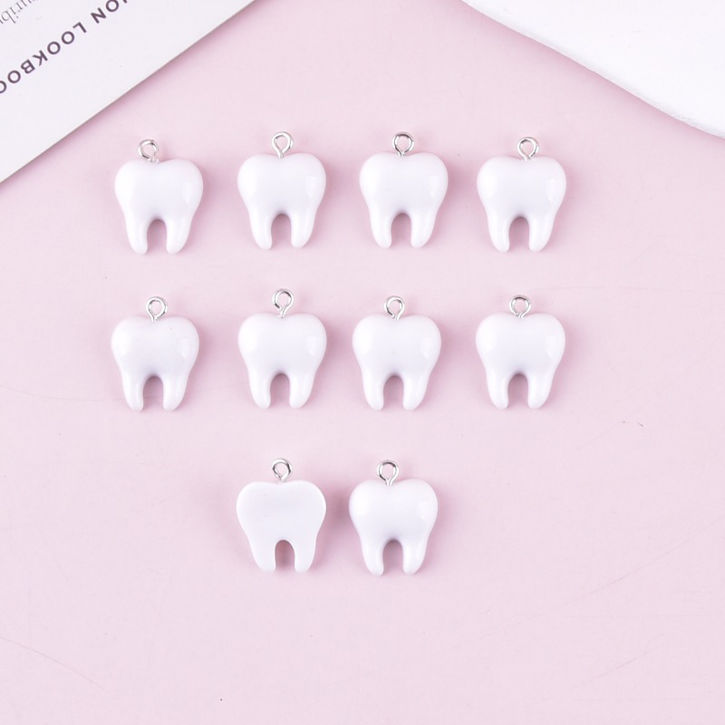 10pcs Cute White Teeth Resin P - Resin Art Notes review and price