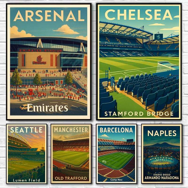 Retro Famous Football Field Ar - Resin Art Wall Decor review and price