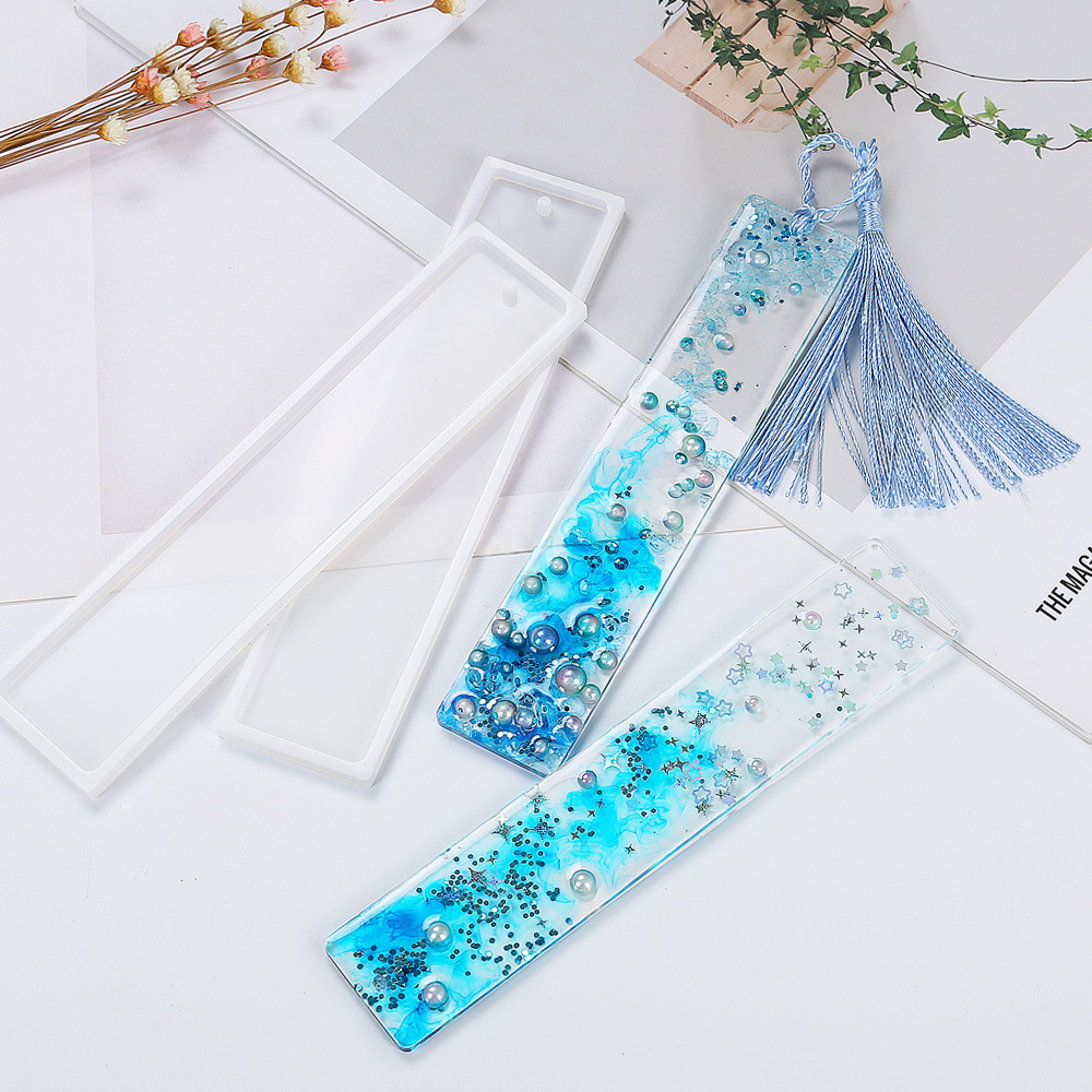 The New 6 Pcs/set Rectangle Si - Resin Art Bookmark review and price