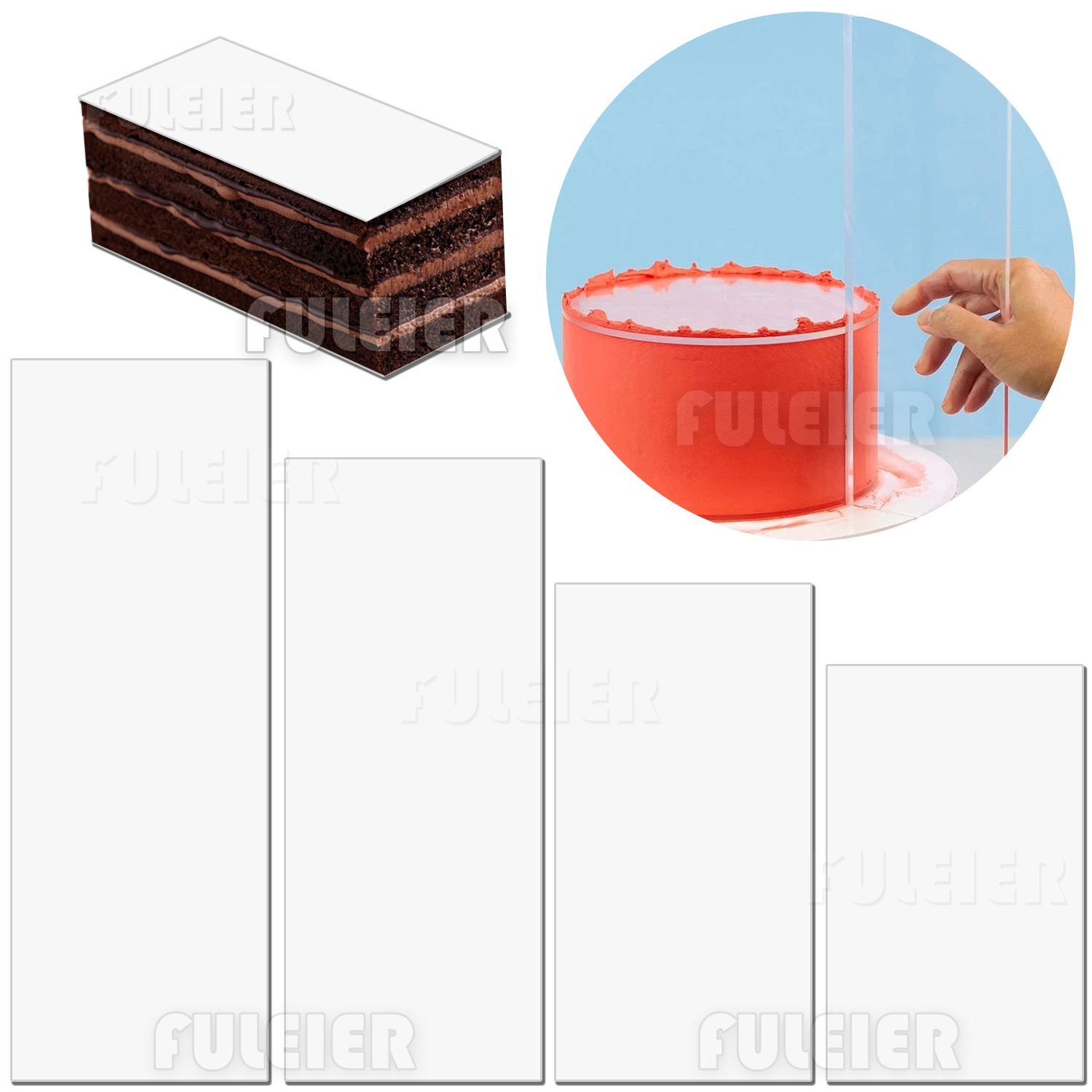 Acrylic Cake Cream Scraper,Rec - Tray Mold Rectangle review and price