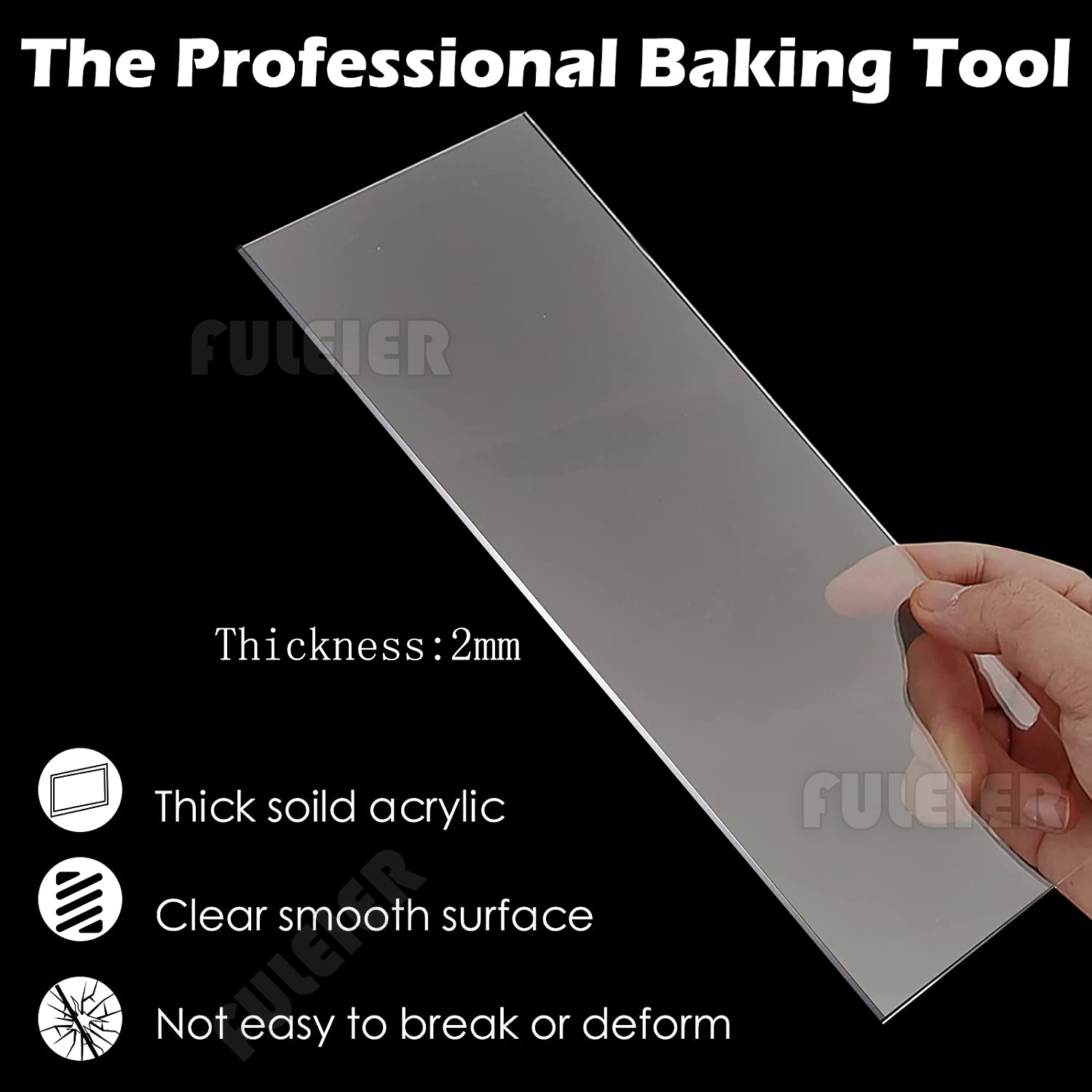 Acrylic Cake Cream Scraper,Rec - Tray Mold Rectangle review and price