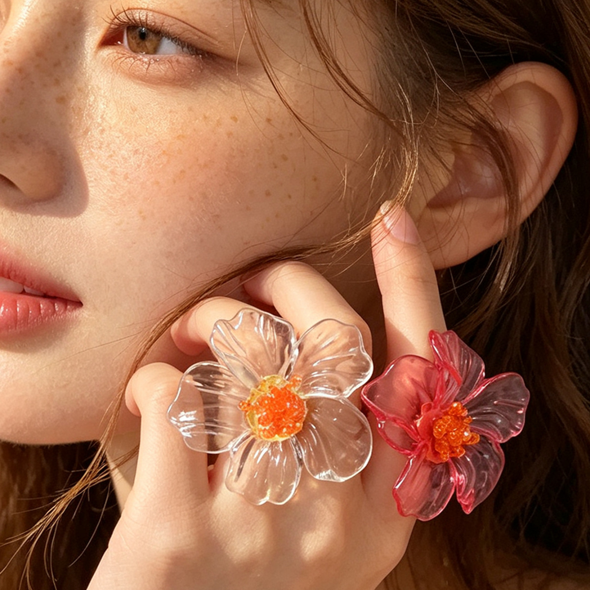 Sweet Cute Colorful Resin Flow - Resin Art Ring review and price