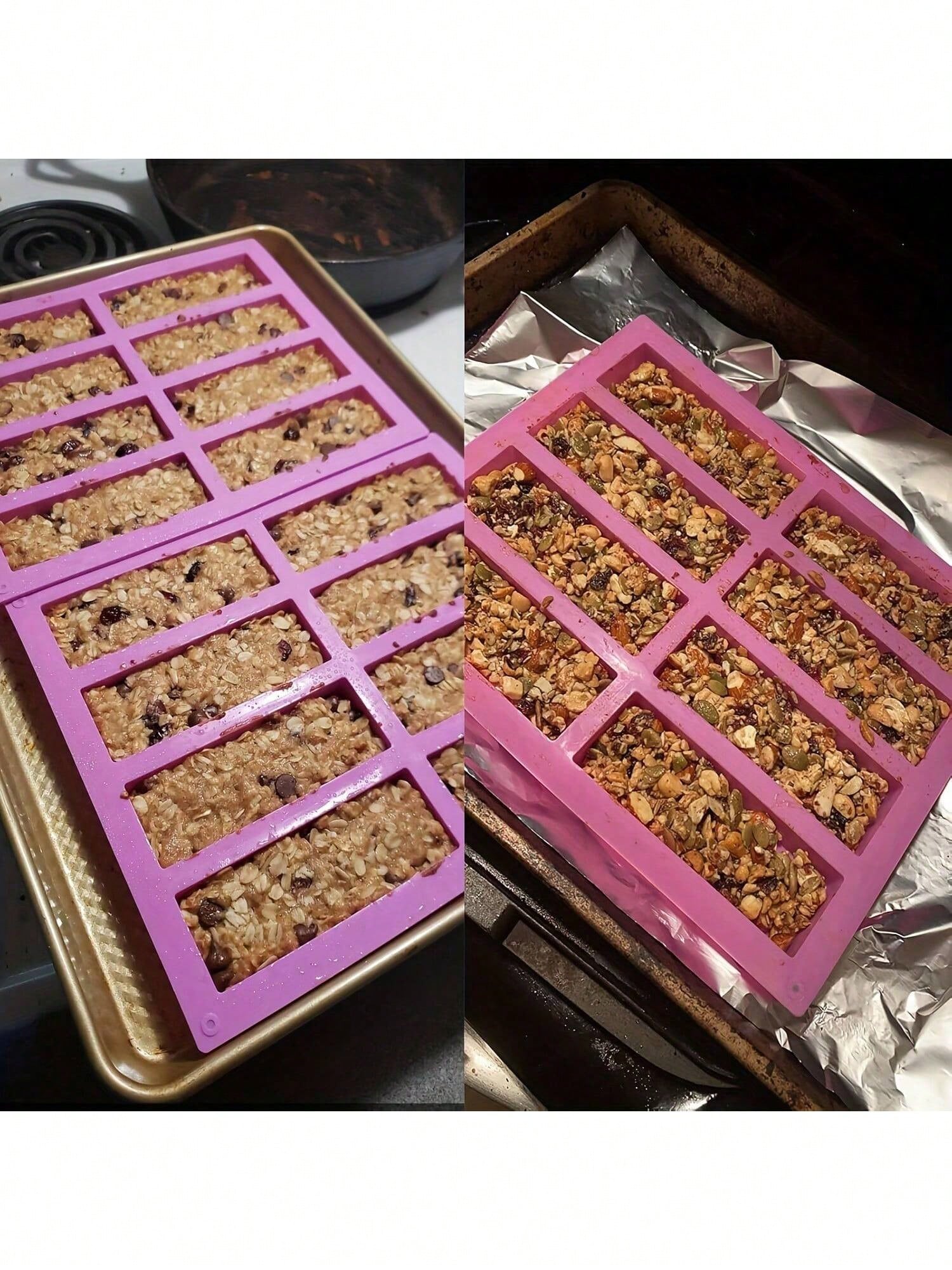 1pc Silicone Granola Bar Mold, - Tray Mold Rectangle review and price