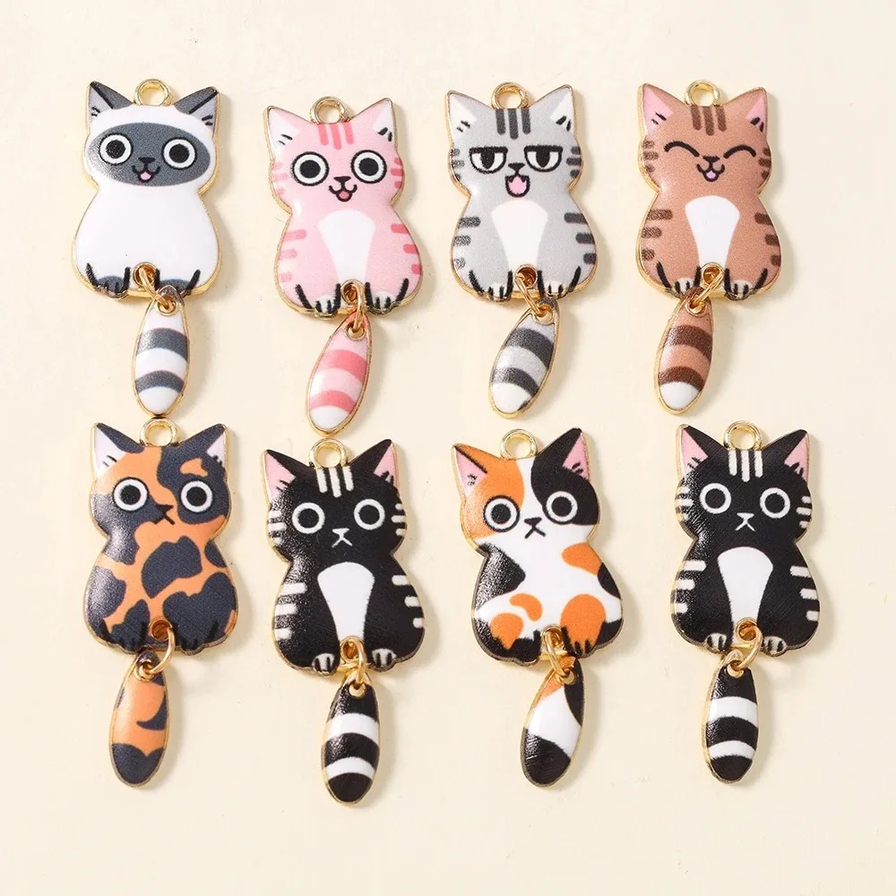10Pcs 16×39mm Cute Cartoon Cat - Resin Art Notes review and price