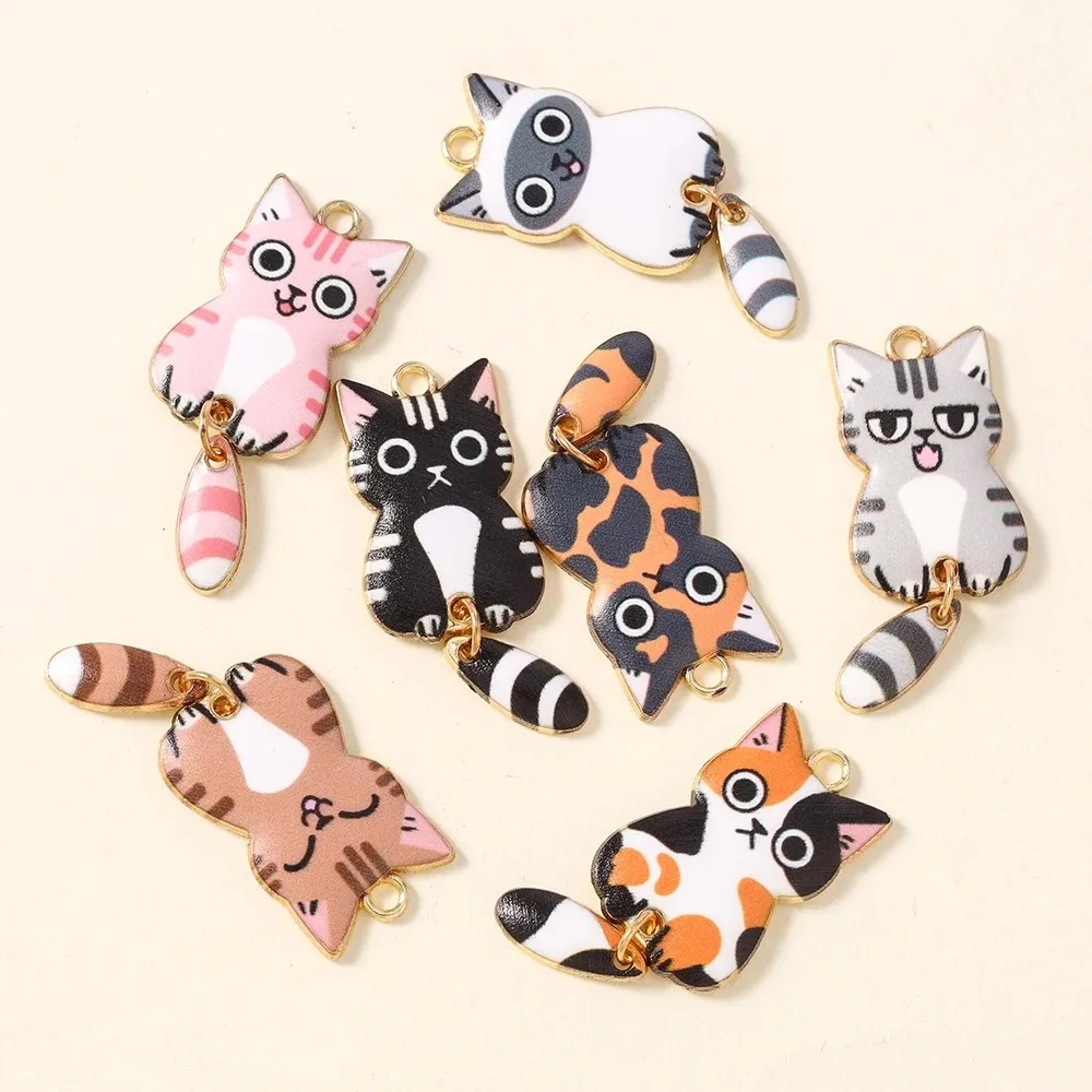 10Pcs 16×39mm Cute Cartoon Cat - Resin Art Notes review and price