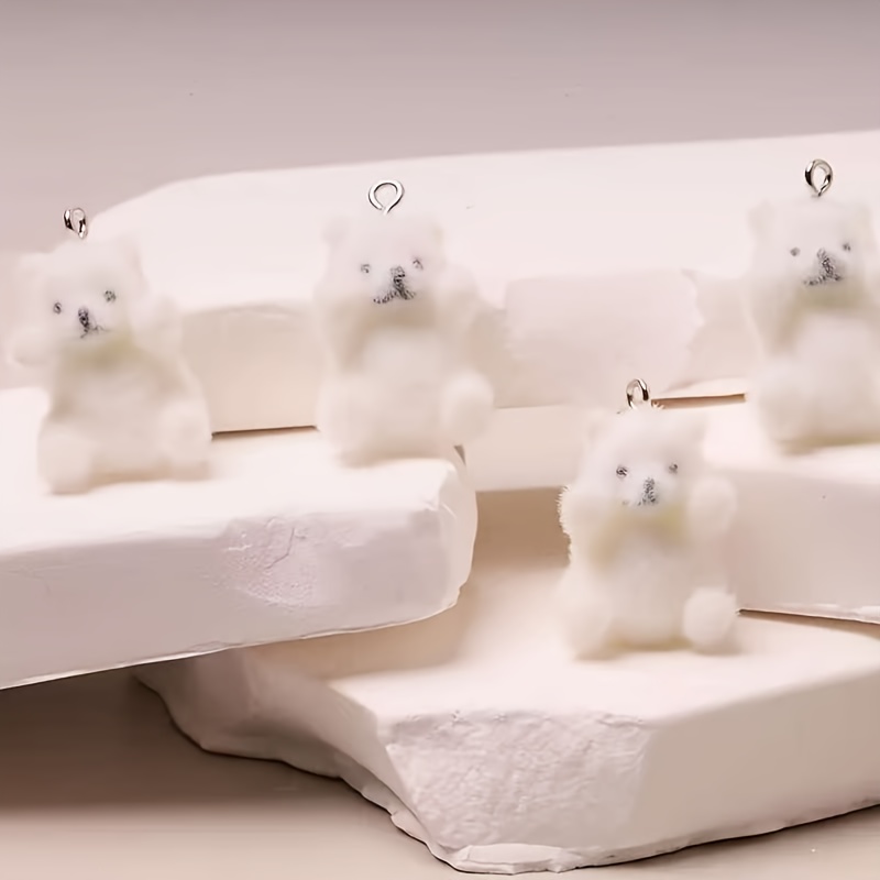 6Pcs Polar Bear Resin Charms C - Resin Art And Decor review and price