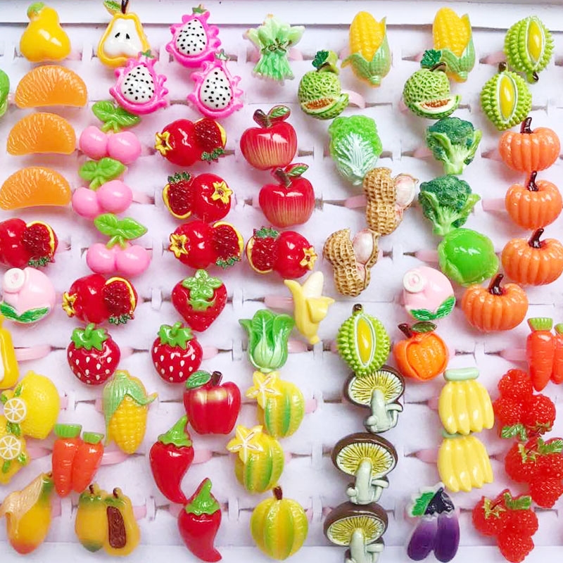 10pcs/Lot Cute Children's Cart - Resin Art Ring review and price