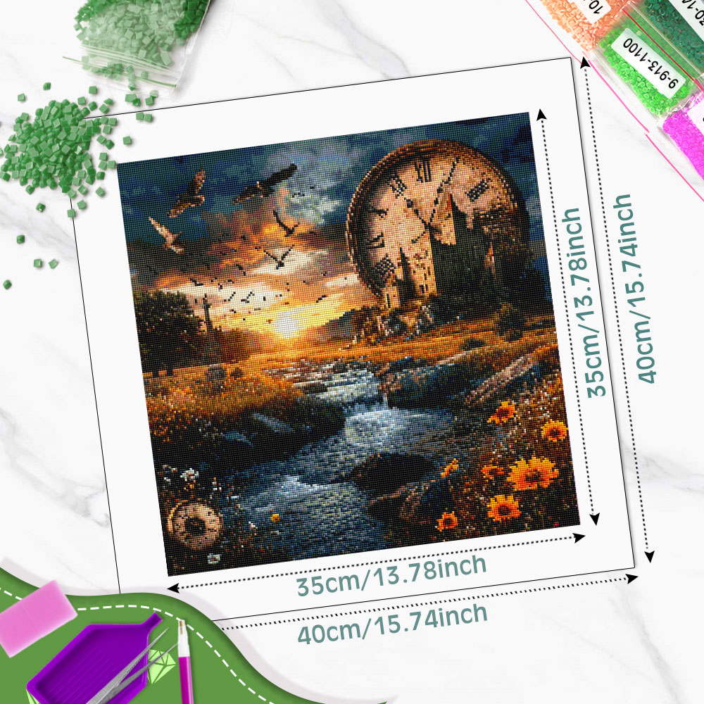 Huacan Diamond Painting Wilder - Resin Art Clock review and price