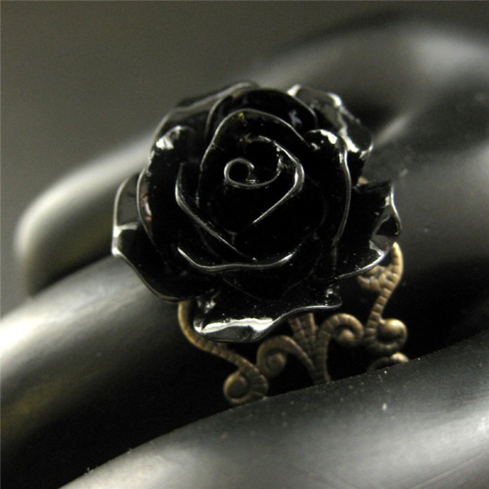 Temperament Retro Black Resin  - Resin Art Ring review and price