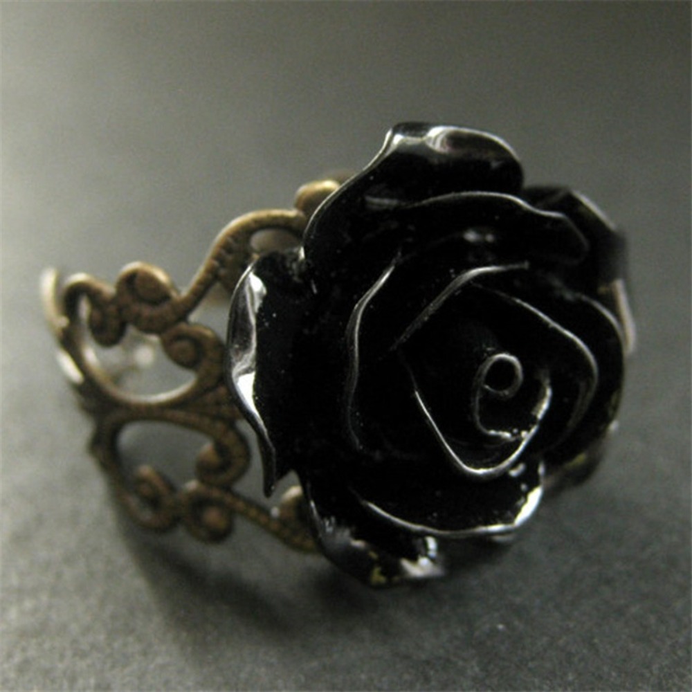 Temperament Retro Black Resin  - Resin Art Ring review and price