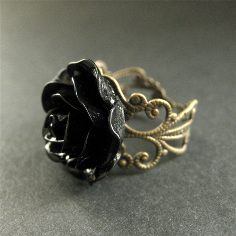 Temperament Retro Black Resin  - Resin Art Ring review and price