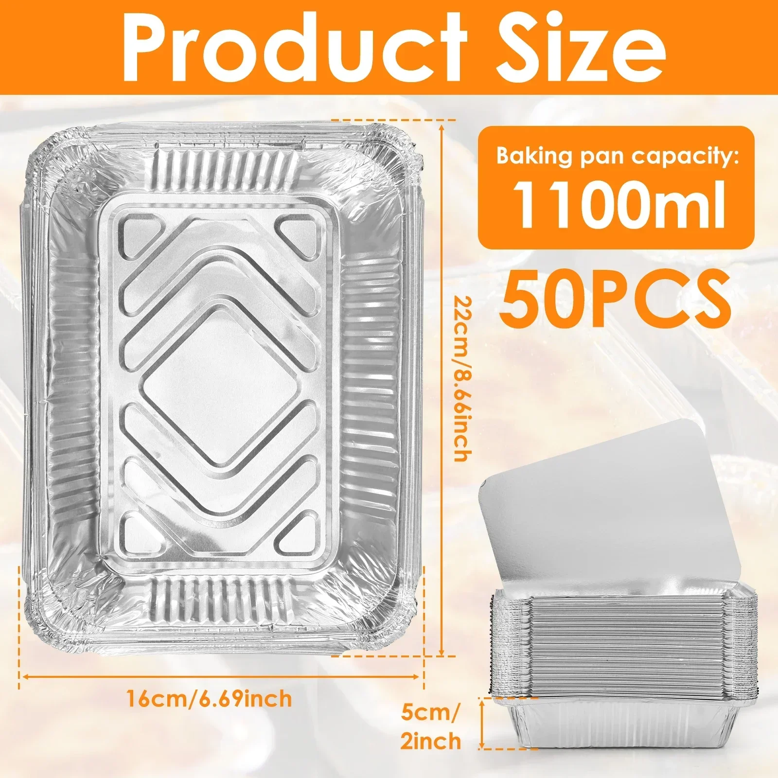 50/100pcs Aluminum Foil Trays  - Tray Mold Rectangle review and price