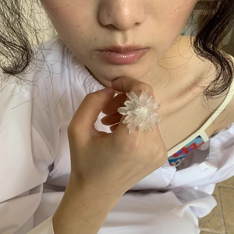 HUANZHI White Transparent Fros - Resin Art Ring review and price