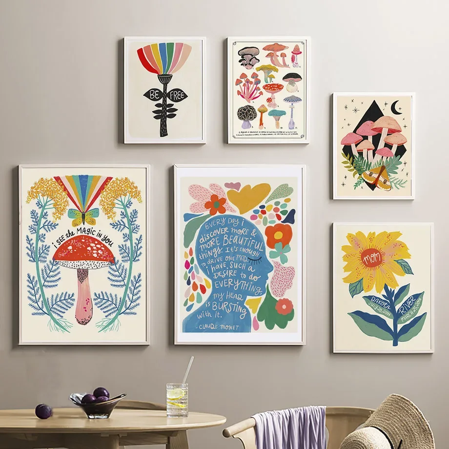 Boho Mushroom Butterfly Sunflo - Resin Art Quotes review and price