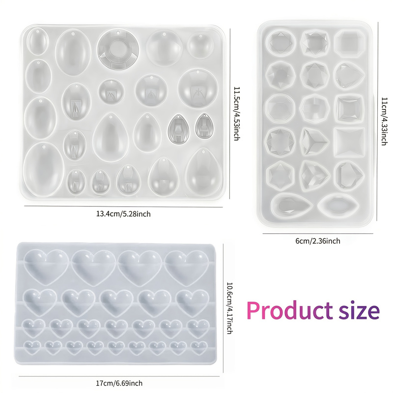 3Packaged Gemstone Silicone Mo - Resin Art Stone review and price